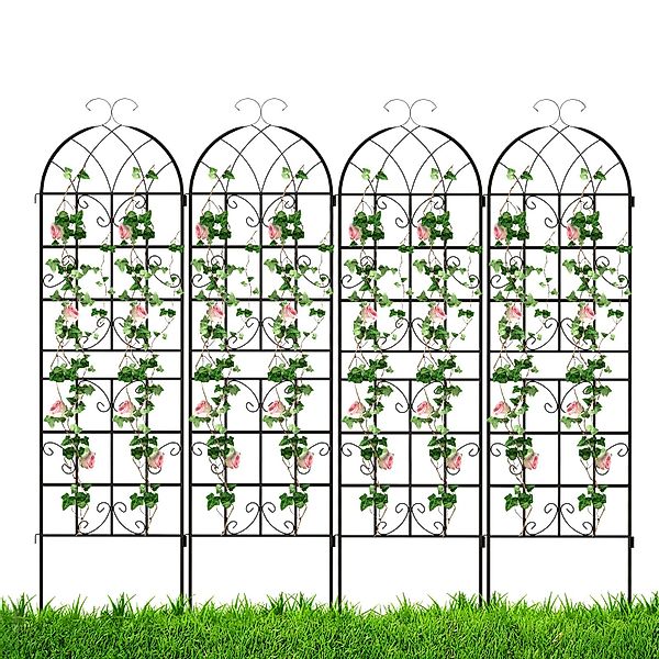 KOMFOTTEU Gartenzaun, (Set, 4-St), Rankgitter Metall günstig online kaufen