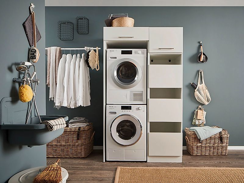 Laundreezy Mehrzweckschrank-Set LAUNDREEZY LDLK1, Breite 117,5 cm, Softclos günstig online kaufen