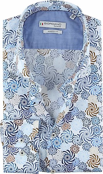 Giordano Hemd Spirale Blau - Größe 40 günstig online kaufen
