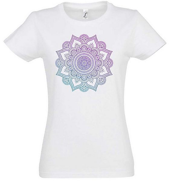 Urban Backwoods Print-Shirt Mandala XI Damen T-Shirt Sports Yoga Lehrer Tea günstig online kaufen