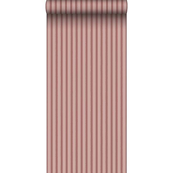 Sanders & Sanders Tapete Streifenmuster Terrakottarosa 50 x 900 cm günstig online kaufen