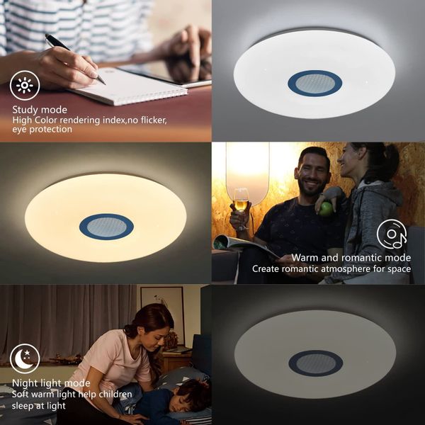 JDONG LED Deckenleuchte Dimmbar mit Bluetooth günstig online kaufen