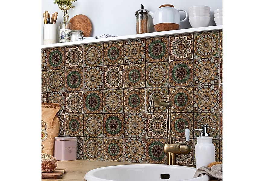 COOL-i ® Fliesenaufkleber 24x Retro Fliesenaufkleber 15×15 cm – Selbstklebe günstig online kaufen