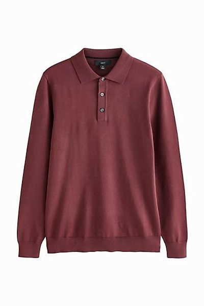 Next Langarm-Poloshirt Langärmeliges Slim Fit Poloshirt aus Strick (1-tlg) günstig online kaufen