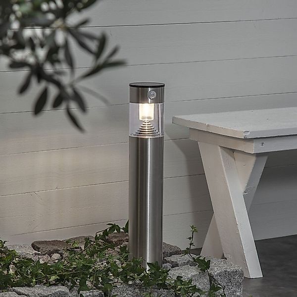 LED Solar Wegeleuchte Marbella in Silber IP44 günstig online kaufen