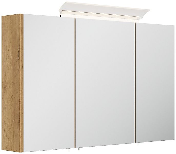 Posseik Spiegelschrank Badezimmer Spiegelschrank 3-türig/ LED-Acrylglaslamp günstig online kaufen