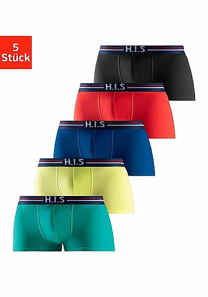 H.I.S Hipster, (Packung, 5 St.), knapp sitzende Boxershorts mit Streifen au günstig online kaufen