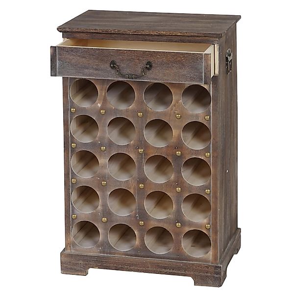 BERLINLODGE Weinregal Mit Schublade Flaschenregal 20 Flaschen HxBxT 76x48x3 günstig online kaufen