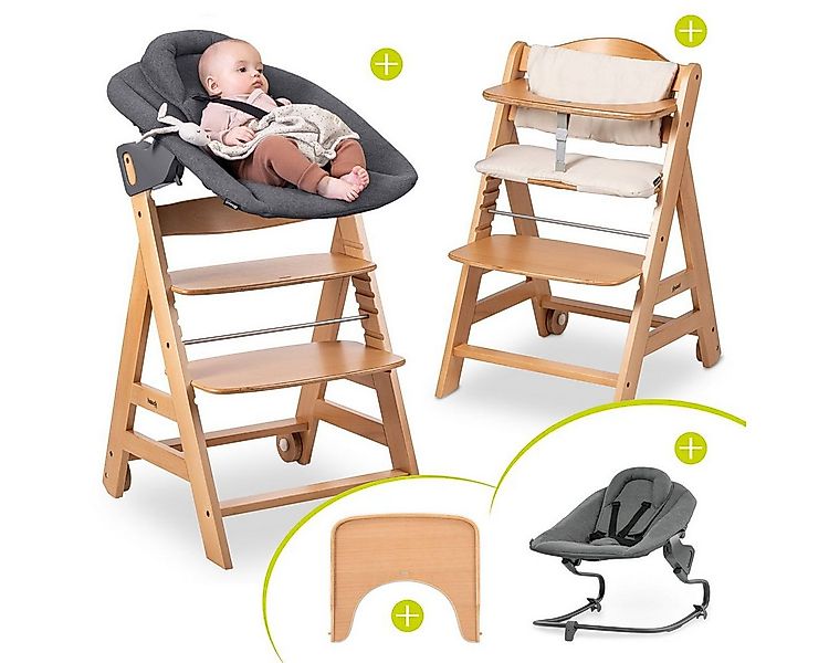 Hauck Hochstuhl Beta Plus Natural - Newborn Set, Babystuhl ab Geburt inkl. günstig online kaufen