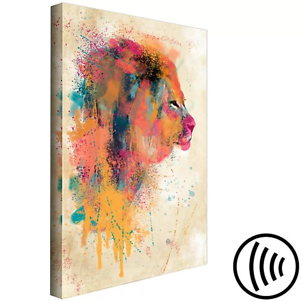Wandbild Watercolor Lion (1 Part) Vertical XXL günstig online kaufen