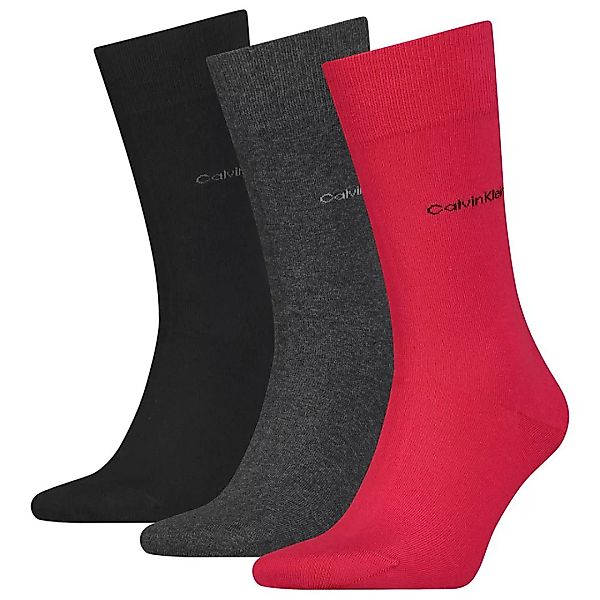 Calvin Klein Socken 3 Paare One Size Red günstig online kaufen