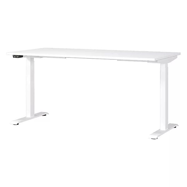 Schreibtisch 160cm, elektrisch höhenverstellbar, weiß, MEMPHIS-01 günstig online kaufen