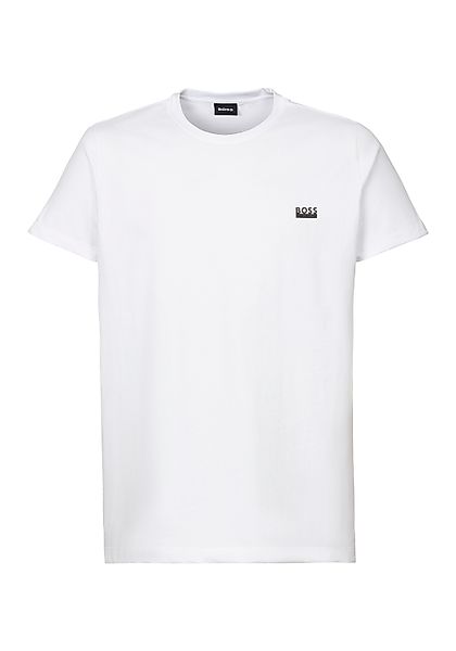 BOSS T-Shirt Rundhals, Jersey, kleines Logo, günstig online kaufen