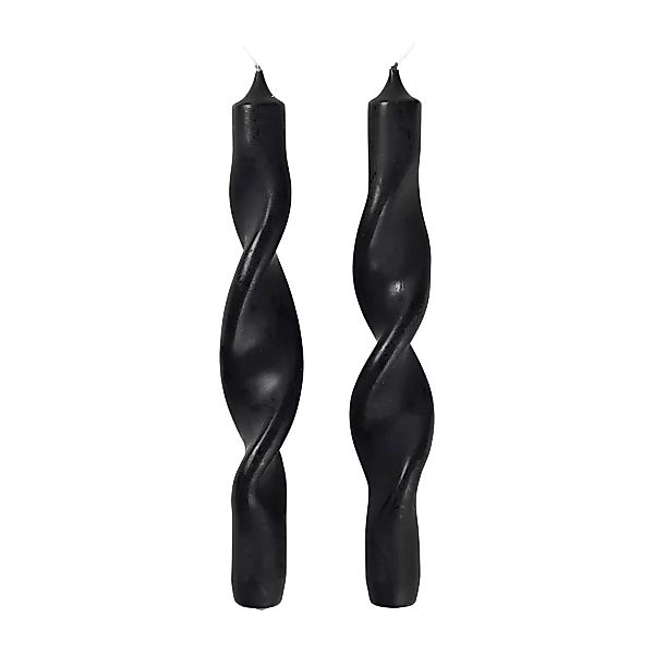 Twist twisted candles gedrehte Kerze 23cm 2er Pack Simply black günstig online kaufen