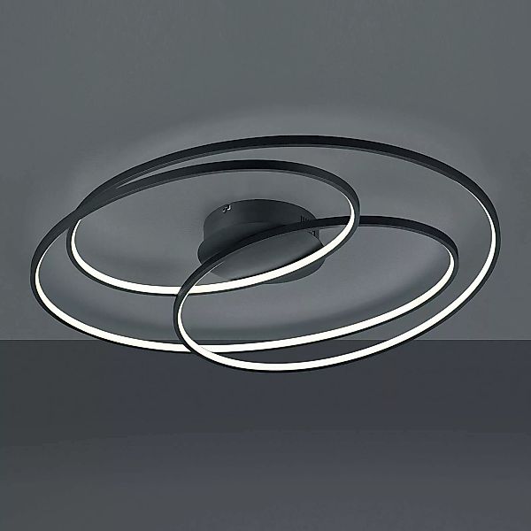 Trio LED Deckenleuchte Gale Schwarz matt 145 mm x 800 mm x 650 mm günstig online kaufen