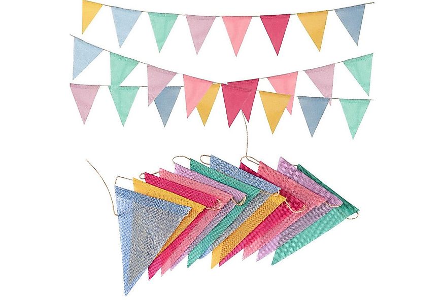 FOUORTUNATE-BEE Hängedekoration Wimpelkette Outdoor Pastell 4 Stück (16 M G günstig online kaufen