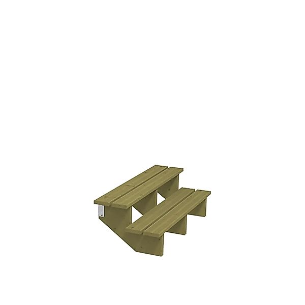 Plus A/S  Terrassentreppe 2 Stufen 50x34x120 cm Druckimprägniert NTR Kl A günstig online kaufen