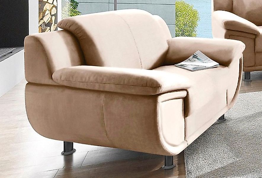 TRENDMANUFAKTUR Sessel »Rondo, Breite 121 cm, breite Armlehnen, Füße schwar günstig online kaufen