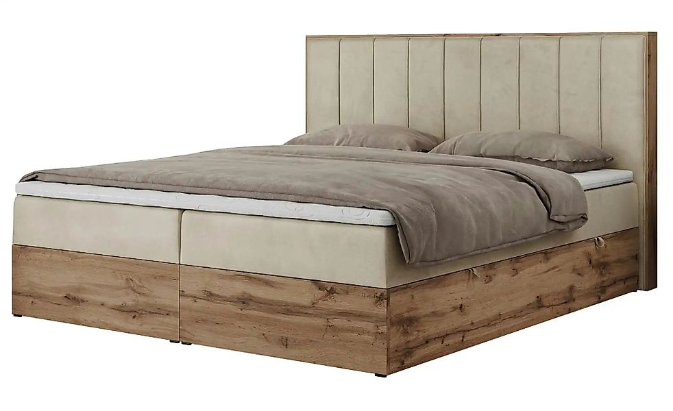 Boxbett mit Bettkasten Bellissimo ¦ beige ¦ Maße (cm): B: 208 H: 115 Betten günstig online kaufen