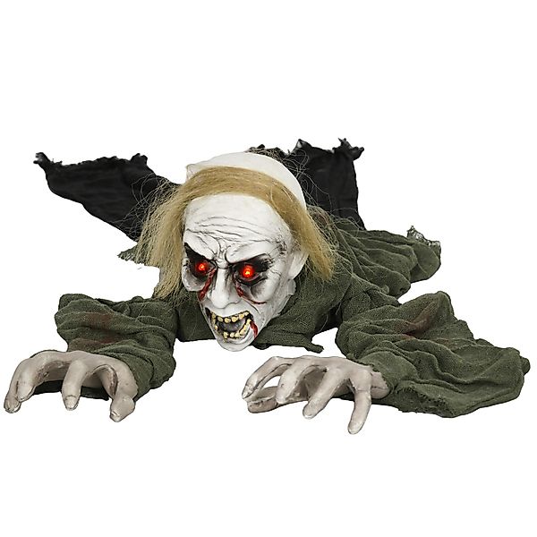 HOMCOM Dekofigur Halloween-Zombie mit Rot Leuchtende günstig online kaufen