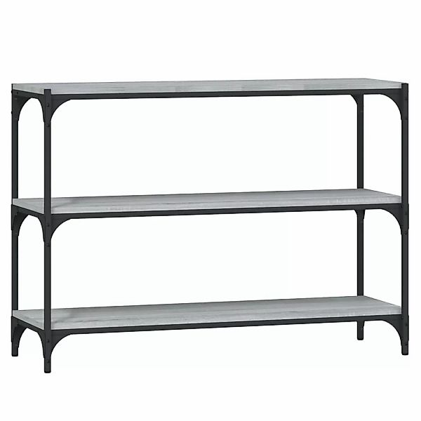 VidaXL Bücherregal Grau Sonoma 100x33x70,5 cm Holzwerkstoff und Stahl günstig online kaufen
