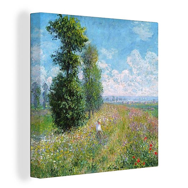 OneMillionCanvasses® Leinwandbild Wiese mit Pappeln - günstig online kaufen