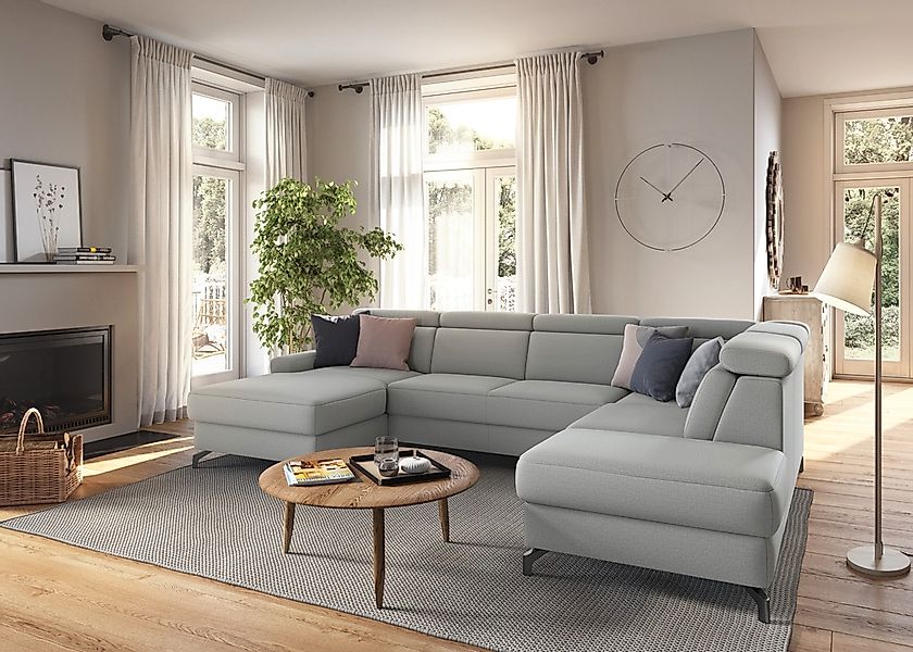 sit&more Wohnlandschaft "Scarlett U-Form", inklusive Kopfteilverstellung, w günstig online kaufen