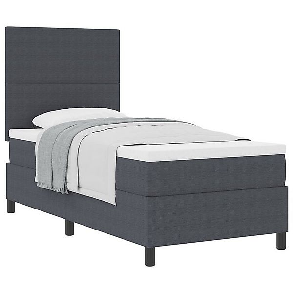 vidaXL Bett Boxspringbett mit Matratze Dunkelgrau 80x200 cm Cord-Stoff (1-t günstig online kaufen