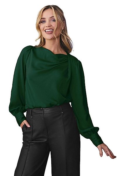 Love & Roses Langarmbluse Love & Roses Langärmelige Satin-Bluse, Regular (1 günstig online kaufen