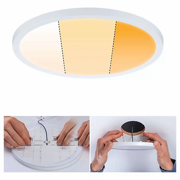 LED Deckenleuchte Areo Varifit in Weiß-matt 16W 1500lm IP44 dim to warm 230 günstig online kaufen