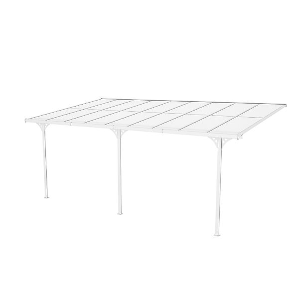 Westmann Alu-Terrassenüberdachung Bruce 556 Weiß 300 cm x 556 cm x 270 cm günstig online kaufen