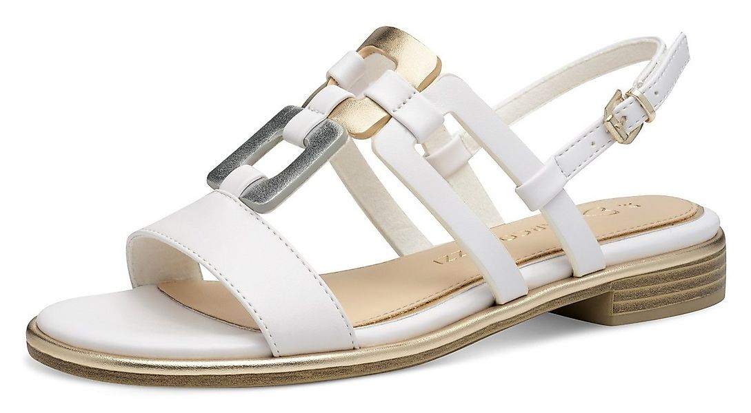 MARCO TOZZI Sandalette, Blockabsatz, Sommerschuh, Riemchensandale im Metall günstig online kaufen