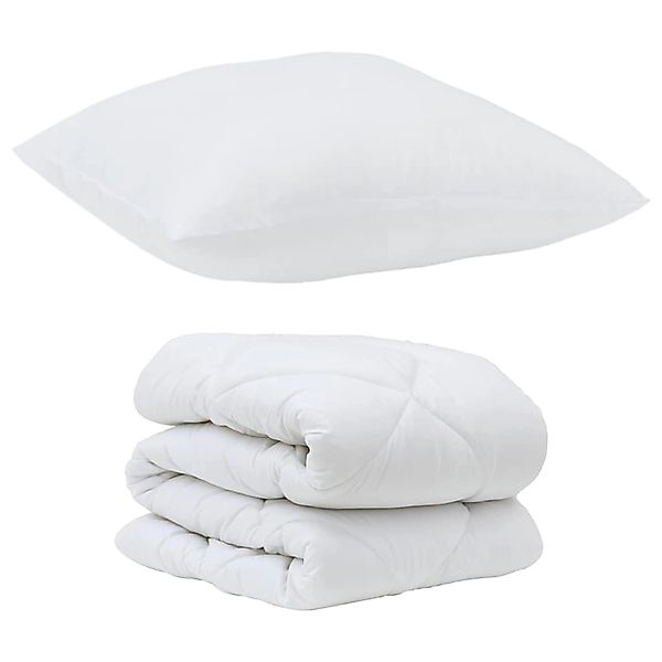 vidaXL Bettdecken Set mit Kissen 2-Tlg Weiß Mikrofaser 3376739 günstig online kaufen