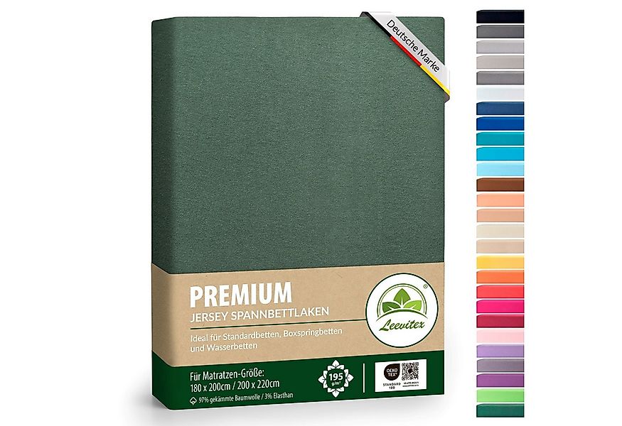 leevitex® Spannbettlaken Premium 195, Gummizug: Rundum, blickdicht, Anti-Pi günstig online kaufen