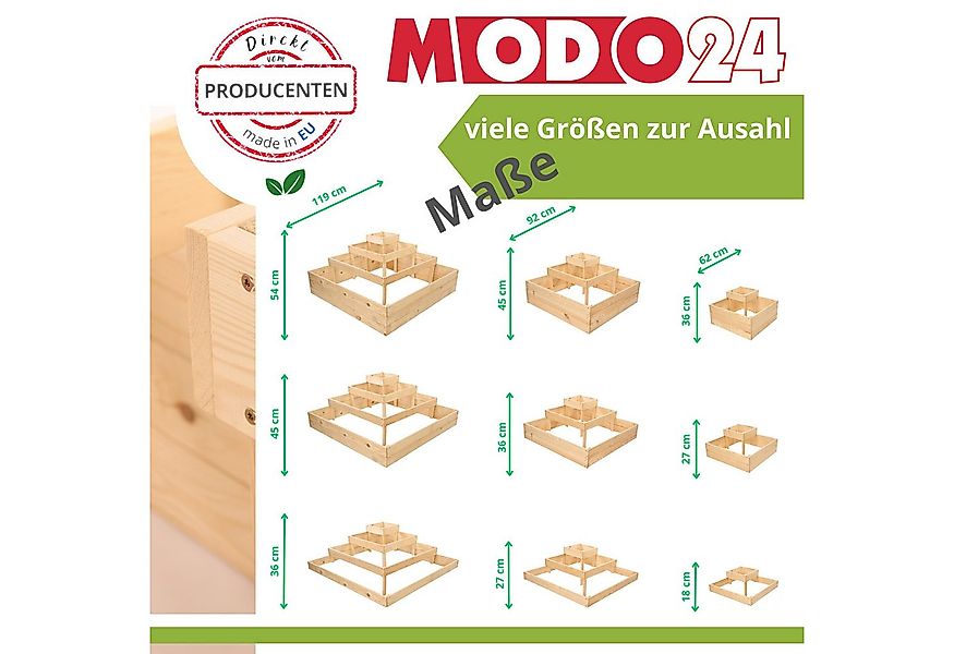 Modo24 Hochbeet ZP08 Kräuterbeet, Gartenbeet, Pflanzkasten, Blumenbeet, Gem günstig online kaufen