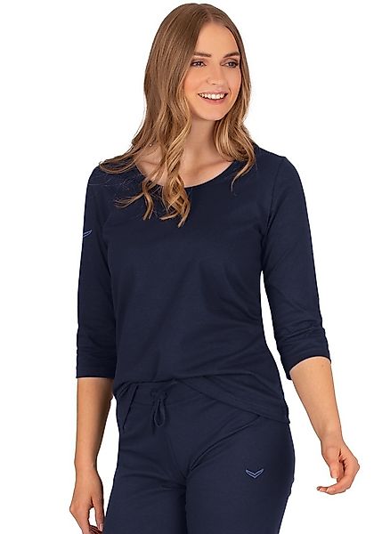 Trigema T-Shirt "TRIGEMA 3/4 Arm Shirt aus Biobaumwolle" 1 Stk. günstig online kaufen