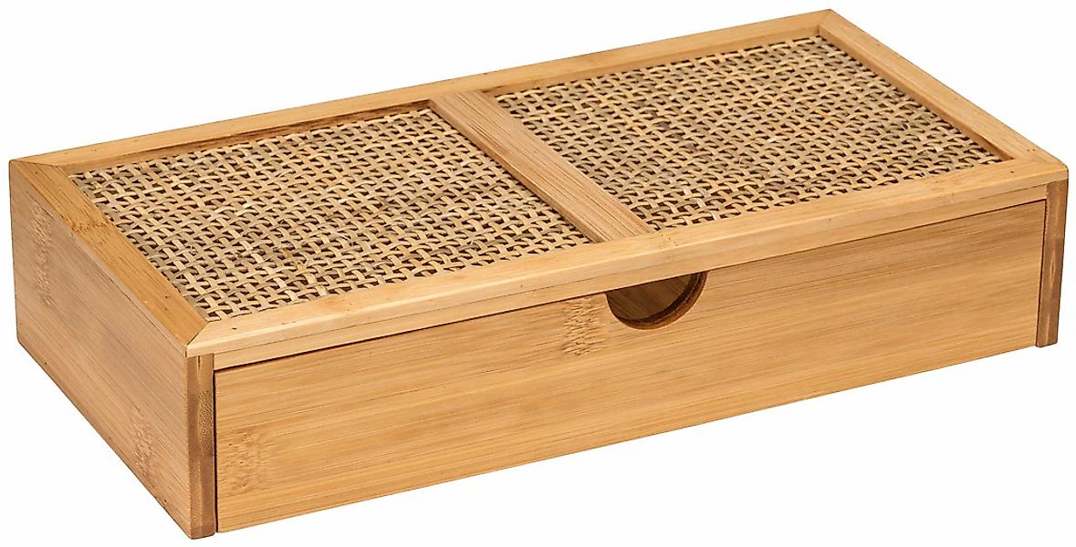 WENKO Badorganizer "Allegre" mit Schublade, aus Bambus und Rattan günstig online kaufen