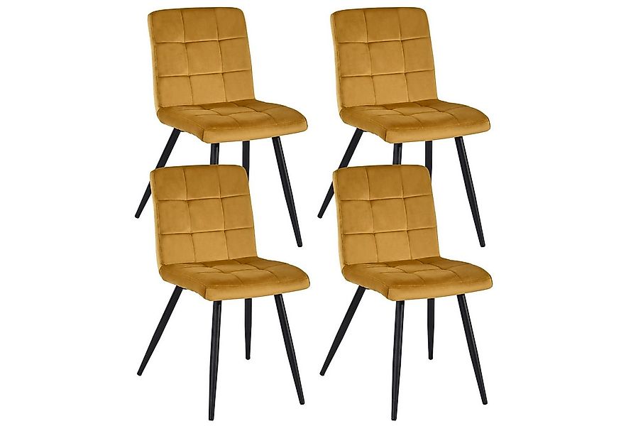 Duhome Esszimmerstuhl, (4 St), 4er Set, Küchenstuhl, Weicher Samtsitz günstig online kaufen