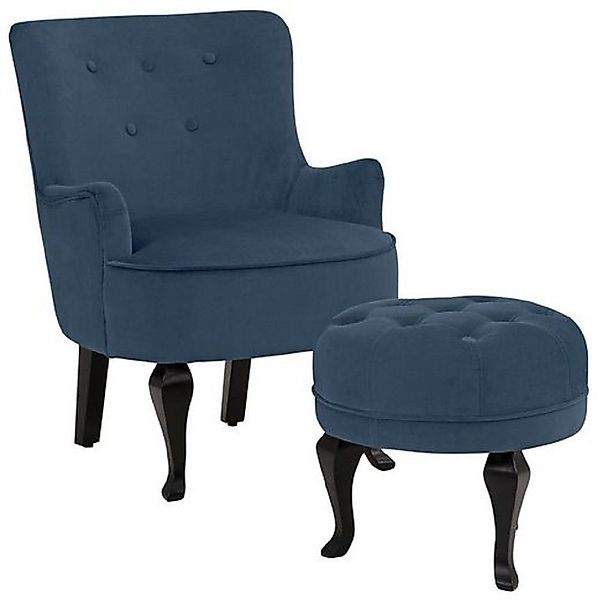 loft24 Sessel Dante (Sessel mit Hocker), günstig online kaufen