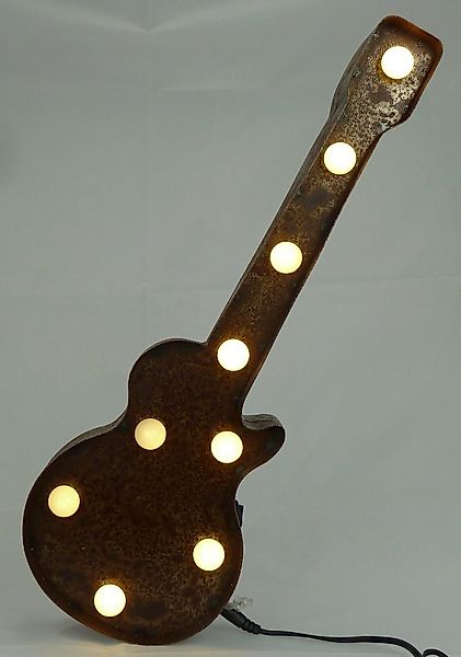 MARQUEE LIGHTS LED Dekolicht Old Guitar, LED fest integriert, Warmweiß, Wan günstig online kaufen