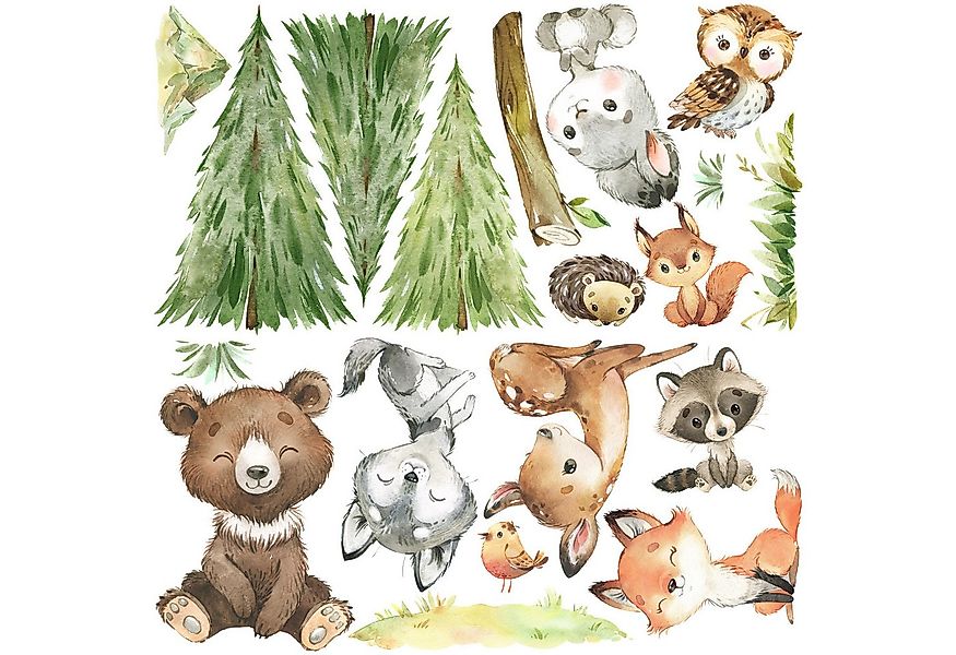 WANDKIND Wandtattoo Waldtiere V410 Abenteuer, wieder ablösbar günstig online kaufen