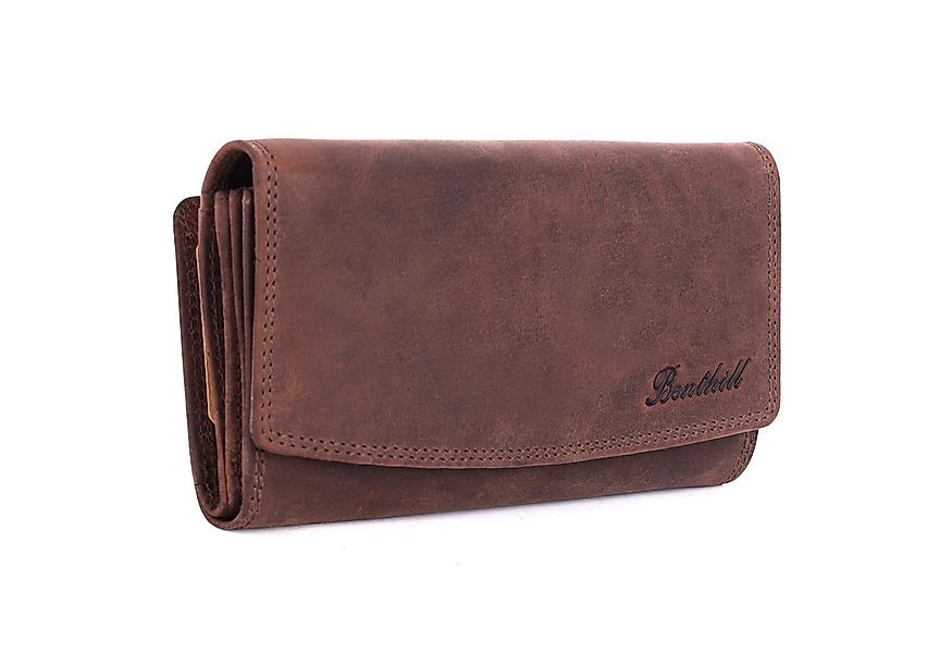 Benthill Geldbörse Damen Groß Echt-Leder RFID vielen Kartenfächer XXL Porte günstig online kaufen