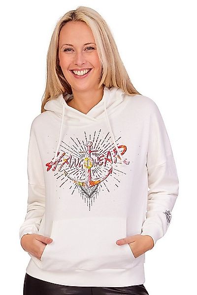 Hangowear Rundhalspullover Hoodie Damen - LOGO MANDALA - ecru günstig online kaufen