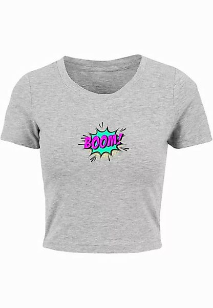 Merchcode T-Shirt Merchcode Damen Ladies BOOM Comic Cropped Tee (1-tlg) günstig online kaufen