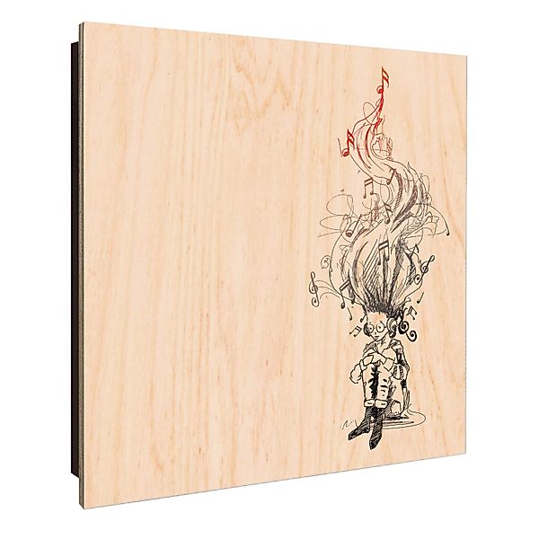 Banjado Großer Schlüsselkasten Holz 30x30cm Schwarz Scharnier Links 50 Hake günstig online kaufen
