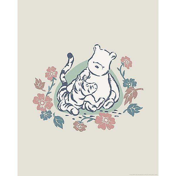 Komar Wandbild Disney Winnie the Pooh Flowers and Friends 40 cm x 50 cm Bei günstig online kaufen