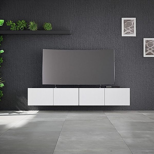 Lomadox Lowboard KEMPTEN-132, in weiß matt, günstig online kaufen