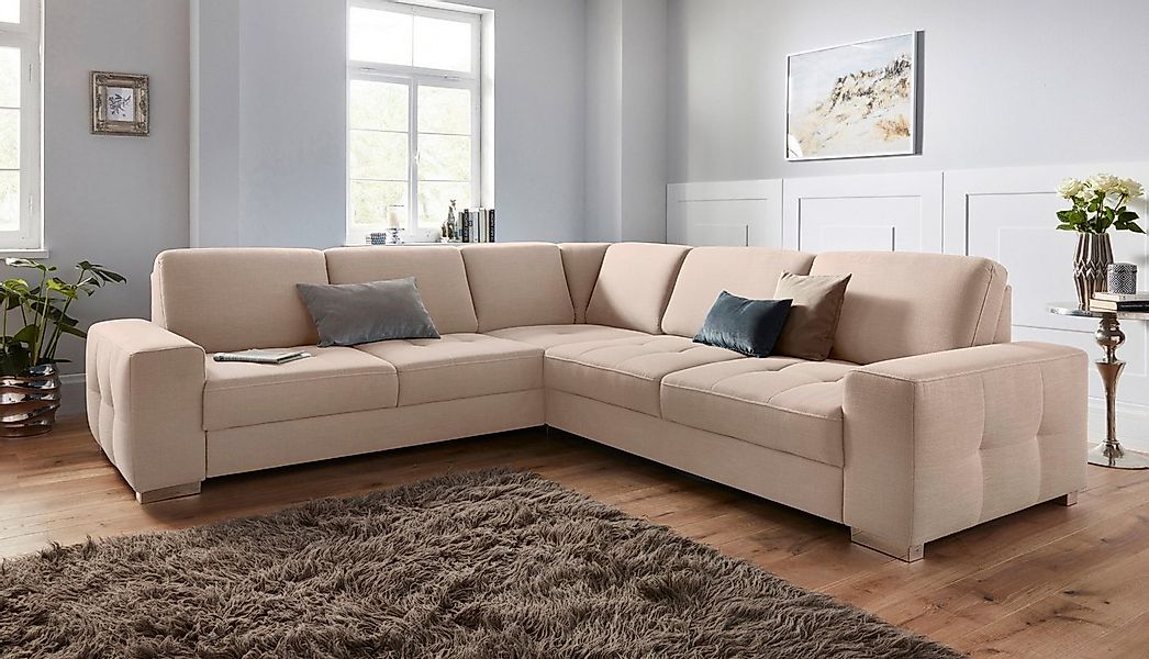 sit&more Ecksofa "Santorini L-Form", mit Federkern und Sitztiefenverstellun günstig online kaufen