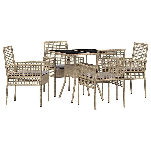 vidaXL Garten Essgruppe 5-Tlg Beige Poly Rattan 3334930 günstig online kaufen