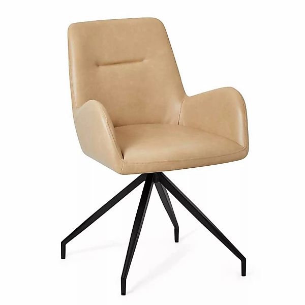 Esszimmerstuhl Stuhl Esszimmer aus Kunstleder um 360° drehbar (2er Set) günstig online kaufen